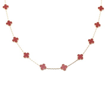 ヴァン クリーフ&アーペル ヴィンテージアルハンブラネックレス 20P ゴールド K18イエローゴールド YG レディース ジュエリー 【中古】【jewelry】