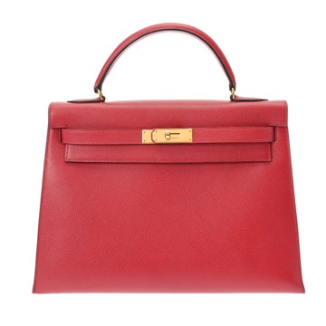 エルメス ケリー 32 外縫い 2WAY ルージュヴィフ クシュベル レディース バッグ 【中古】【bag】