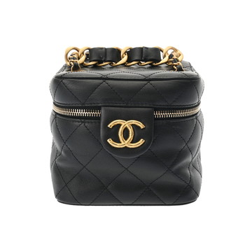 シャネル マトラッセ スモール ヴァニティケース ブラック AS3228 カーフ レディース バッグ 【中古】【bag】
