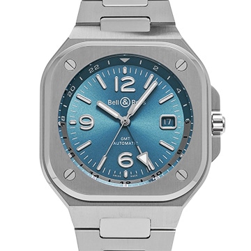 ベル＆ロス BR 05 GMT スカイブルー BR05G-PB-ST/SST ブルー メンズ 時計 【中古】【wristwatch】