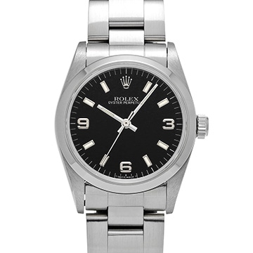 ロレックス オイスターパーペチュアル 67480 ブラック ユニセックス 時計 【中古】【wristwatch】