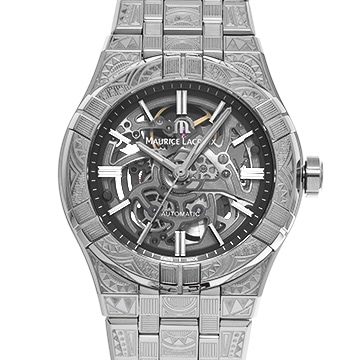 モーリス ラクロア アイコン スケルトン アーバン トリビュート AI6007-SS009-030-1 ダークグレー メンズ 時計 【中古】【wristwatch】