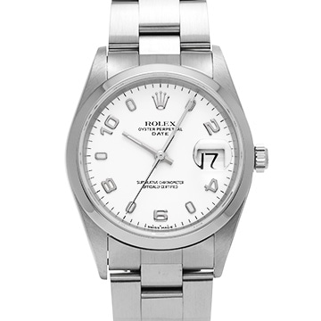 ロレックス オイスターパーペチュアル デイト 15200 ホワイト メンズ 時計 【中古】【wristwatch】