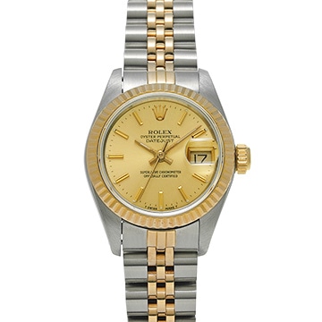 ロレックス デイトジャスト 69173 シャンパン レディース 時計 【中古】【wristwatch】