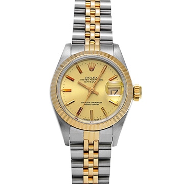 ロレックス デイトジャスト 69173 シャンパン レディース 時計 【中古】【wristwatch】
