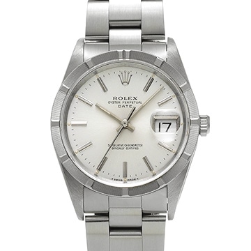 ロレックス オイスターパーペチュアル デイト 15210 シルバー メンズ 時計 【中古】【wristwatch】