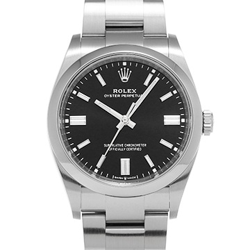 ロレックス オイスターパーペチュアル 36 126000 ブライトブラック メンズ 時計 【中古】【wristwatch】