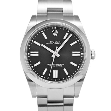 ロレックス オイスターパーペチュアル 41 124300 ブライトブラック メンズ 時計 【中古】【wristwatch】