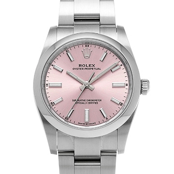 ロレックス オイスターパーペチュアル 34 124200 ピンク ユニセックス 時計 【中古】【wristwatch】