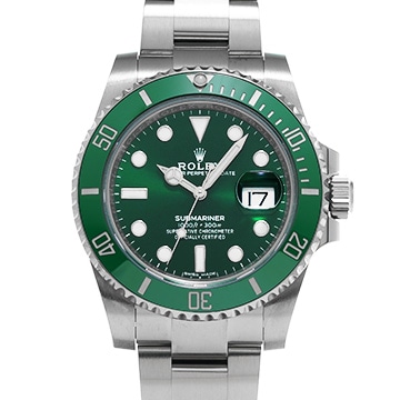 ロレックス サブマリーナ デイト 116610LV グリーン メンズ 時計 【中古】【wristwatch】