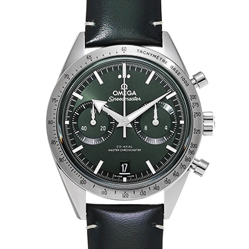 オメガ スピードマスター '57 コーアクシャル マスタークロノメーター 332.12.41.51.10.001 グリーン メンズ 時計 【中古】【wristwatch】