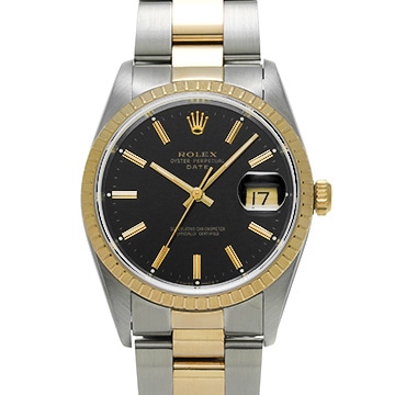 ロレックス オイスターパーペチュアル デイト 15223 ブラック メンズ 時計 【中古】【wristwatch】