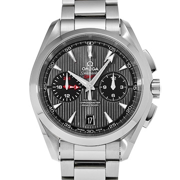 オメガ シーマスター アクアテラ コーアクシャル GMT クロノグラフ 231.10.43.52.06.001 グレー/ブラック メンズ 時計 【中古】【wristwatch】