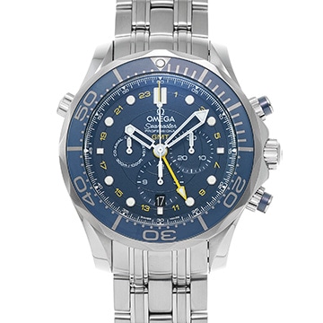 オメガ シーマスター 300 コーアクシャル GMT クロノグラフ 212.30.44.52.03.001 ブルー メンズ 時計 【新品】【wristwatch】