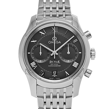 オメガ デ・ヴィル アワービジョン コーアクシャル クロノグラフ 431.10.42.51.01.001 ブラック メンズ 時計 【新品】【wristwatch】