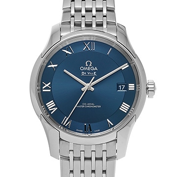 オメガ デ・ヴィル アワービジョン コーアクシャル マスタークロノメーター 433.10.41.21.03.001 ブルー メンズ 時計 【新品】【wristwatch】