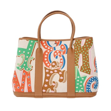 エルメス ガーデンパーティ PM トートバッグ ゴールド/カプシーヌ/エクリュ トワルアッシュ/ネゴンダ レディース バッグ 【未使用】【bag】