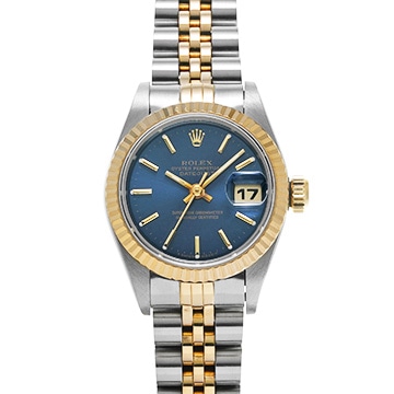 ロレックス デイトジャスト 69173 ブルー レディース 時計 【中古】【wristwatch】