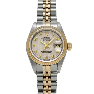 ロレックス デイトジャスト 69173 アイボリーコンピュータ レディース 時計 【中古】【wristwatch】