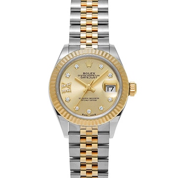 ロレックス レディ デイトジャスト 28 279173G シャンパン/ダイヤモンド レディース 時計 【中古】【wristwatch】