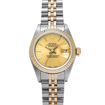 ロレックス デイトジャスト 69173 シャンパン レディース 時計 【中古】【wristwatch】