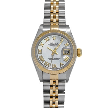 ロレックス デイトジャスト 79173NR ホワイトシェル レディース 時計 【中古】【wristwatch】