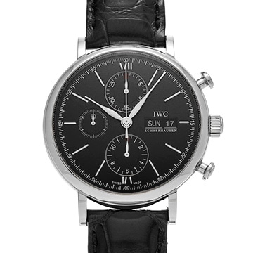 IWC ポートフィノ クロノグラフ IW391008 ブラック メンズ 時計 【中古】【wristwatch】