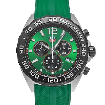 タグ ホイヤー フォーミュラ1 クォーツ クロノグラフ CAZ101AP.FT8056 グリーン メンズ 時計 【中古】【wristwatch】