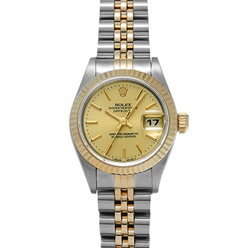 ロレックス デイトジャスト 69173 シャンパン レディース 時計 【中古】【wristwatch】