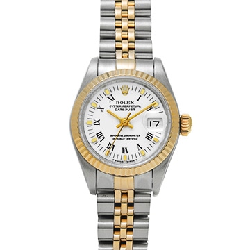 ロレックス デイトジャスト 69173 ホワイト レディース 時計 【中古】【wristwatch】