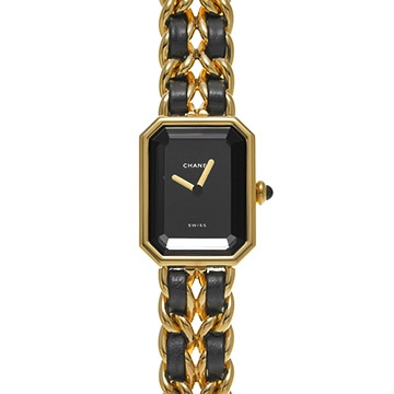 シャネル プルミエール M H0001 ブラック レディース 時計 【中古】【wristwatch】