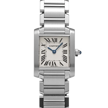 カルティエ タンクフランセーズ SM W51008Q3 シルバー レディース 時計 【中古】【wristwatch】