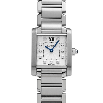 カルティエ タンク フランセーズ SM WE110006 シルバー/ダイヤモンド レディース 時計 【中古】【wristwatch】