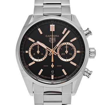 タグ ホイヤー カレラ キャリバーホイヤー02 クロノグラフ ジャパンリミテッドエディション CBN2019.BA0642 ブラック メンズ 時計 【中古】【wristwatch】