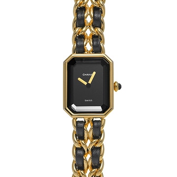 シャネル プルミエール M H0001 ブラック レディース 時計 【中古】【wristwatch】