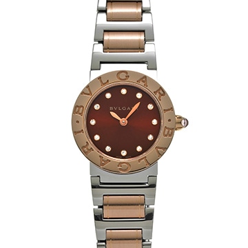 ブルガリ ブルガリブルガリ BBL26C11SPG/12 ブラウン/ダイヤモンド レディース 時計 【中古】【wristwatch】