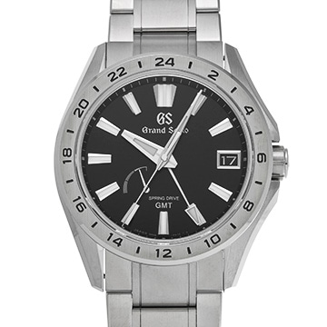 グランドセイコー エボリューション9 コレクション スプリングドライブ GMT SBGE283 ブラック メンズ 時計 【中古】【wristwatch】