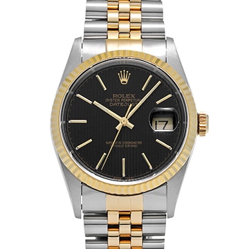 ロレックス デイトジャスト 16233 ブラック メンズ 時計 【中古】【wristwatch】