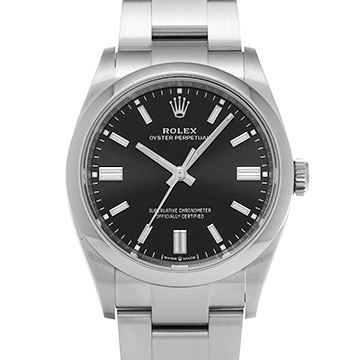 ロレックス オイスターパーペチュアル 36 126000 ブライトブラック メンズ 時計 【中古】【wristwatch】