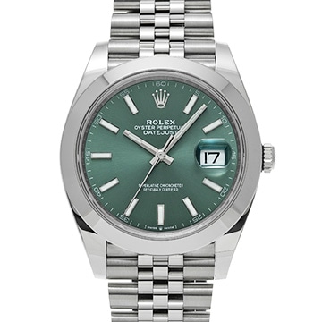 ロレックス デイトジャスト 41 126300 ミントグリーン メンズ 時計 【中古】【wristwatch】