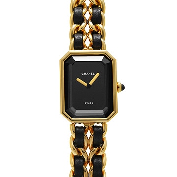 シャネル プルミエール M H0001 ブラック レディース 時計 【中古】【wristwatch】