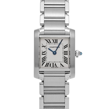 カルティエ タンクフランセーズ SM W51008Q3 シルバー レディース 時計 【中古】【wristwatch】