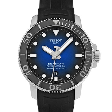 ティソ シースター1000 T120407A ブルー メンズ 時計 【中古】【wristwatch】