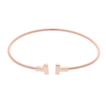 ティファニー Tワイヤー ナロー ブレスレット ゴールド K18ピンクゴールド PG レディース ジュエリー 【中古】【jewelry】