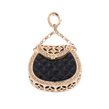 ノーブランド キルティング バックモチーフ ペンダントトップ ゴールド K18イエローゴールド YG レディース ジュエリー 【中古】【jewelry】