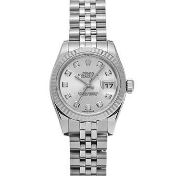 ロレックス デイトジャスト 179174G シルバー/ダイヤモンド レディース 時計 【中古】【wristwatch】
