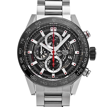 タグ ホイヤー カレラ キャリバーホイヤー01 クロノグラフ CAR2A1W.BA0703 ブラック メンズ 時計 【中古】【wristwatch】