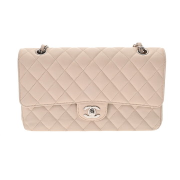 シャネル マトラッセ Wフラップ Wチェーン ショルダー 25cm アイボリー A01112 キャビアスキン レディース バッグ 【中古】【bag】