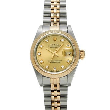 ロレックス デイトジャスト 69173G シャンパン/ダイヤモンド レディース 時計 【中古】【wristwatch】
