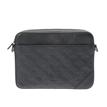 ルイ ヴィトン モノグラムシャドウ デュオ メッセンジャー  ノワール M69827 レザー メンズ バッグ 【中古】【bag】